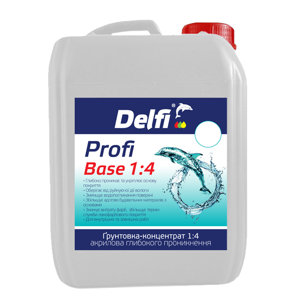 

Грунтовка-концентрат Delfi Profi Base 1:4 акриловая глубокого проникновения (1л)
