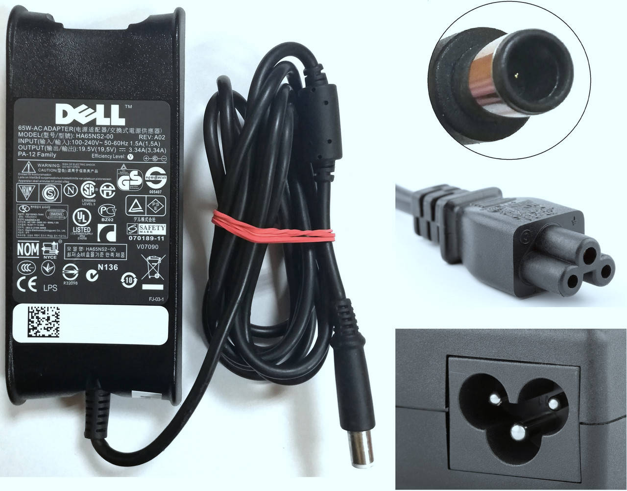 

Блок питания Dell 65W 19.5V 3.34A IEC C5/C6 7.4x5.0 мм Б/У