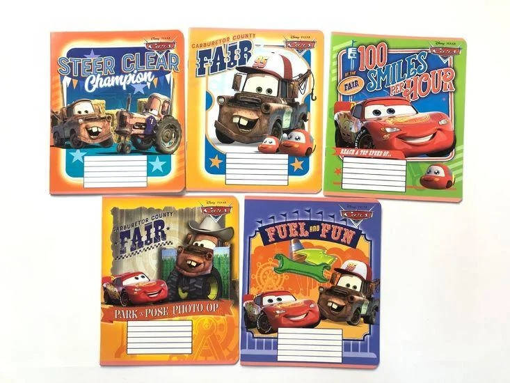 

Тетрадь школьная в клеточку 12 листов Тетрада, тачки Disney, СТО