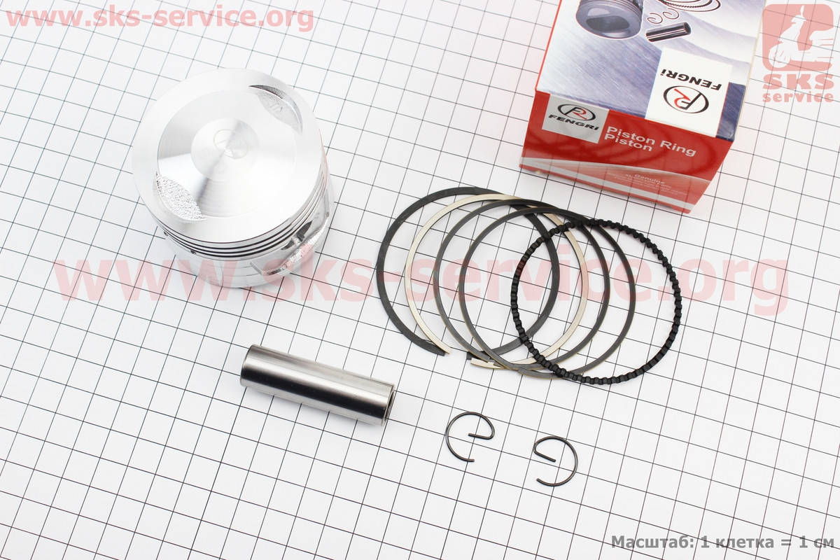 

Поршень, палец, кольца к-кт CB150сс 62мм STD (палец 15мм)