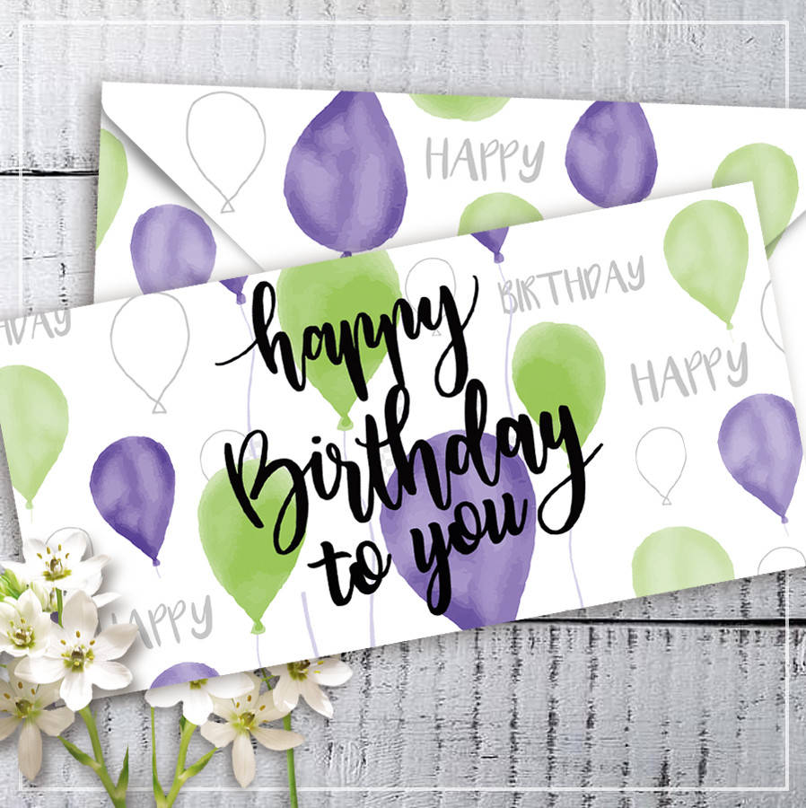 

Конверт для денег "Happy Birthday to you"