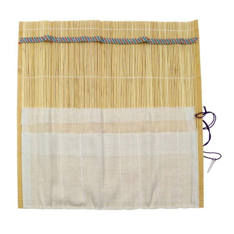 

Пенал для кистей, бамбуковый, натуральный цвет+ткань (33х33см), D.K.ART & CRAFT