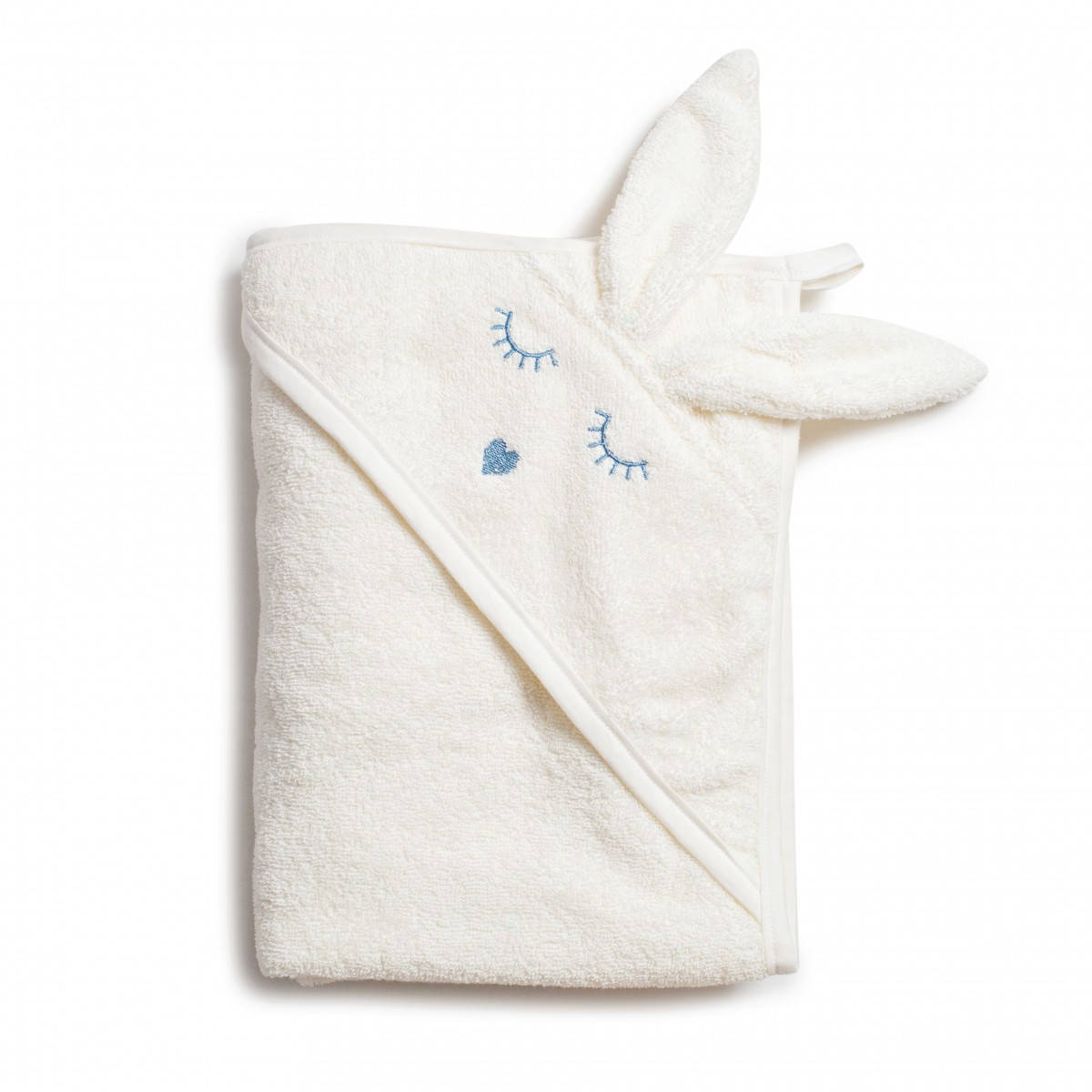 

Полотенце Twins Rabbit 100*100 капюшон с ушками ecru