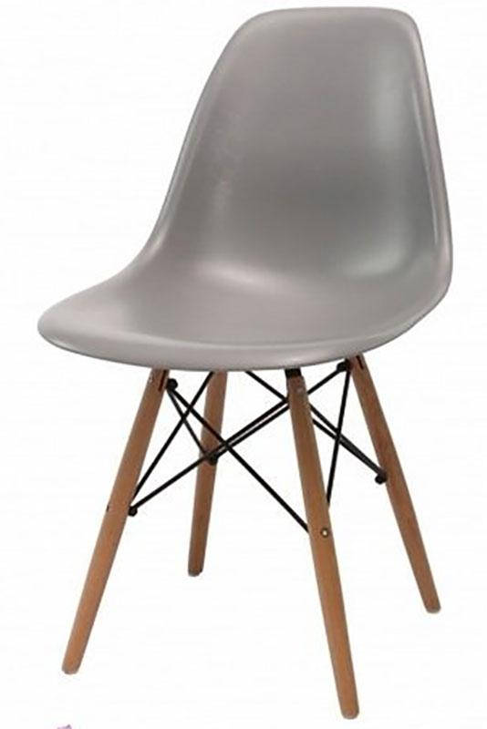 

Стул AC-016W серый на буковых ножках, дизайн Charles Eames DSW