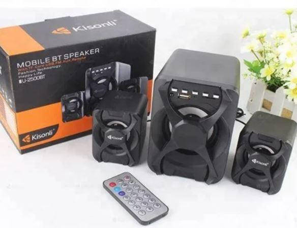 

Колонки с сабвуфером и пультом для пк Bluetooth "Kisonli"