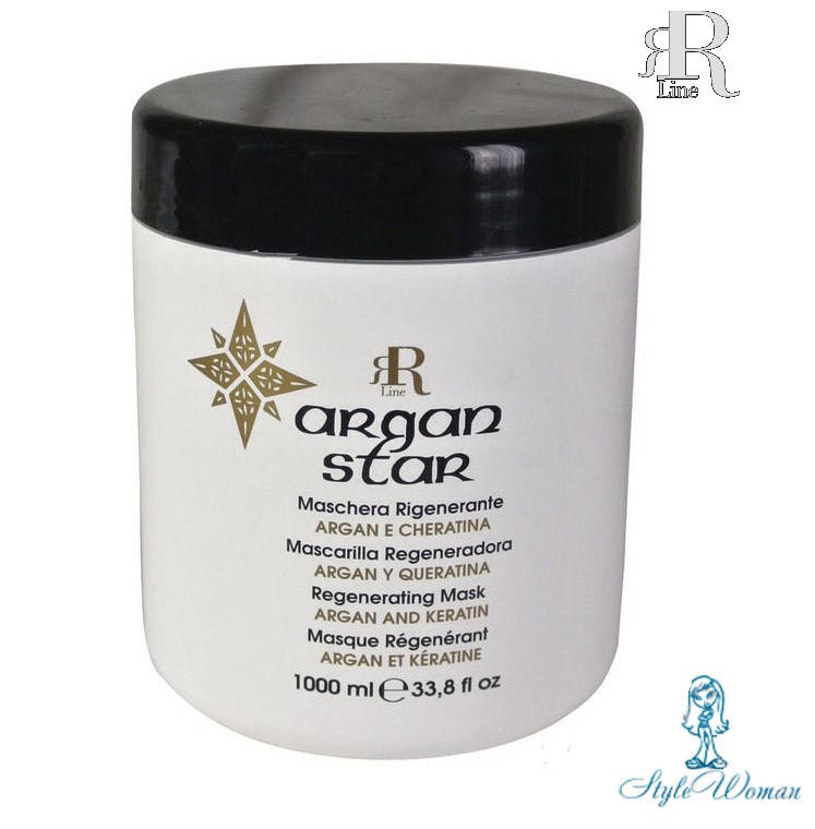

Маска ARGAN STAR регенерирующая с кератином и аргановым маслом RR Line 1000 мл