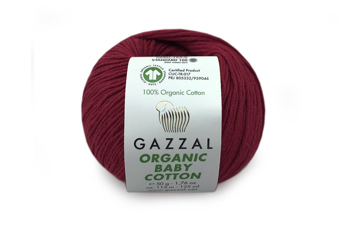 

Gazzal Organic Baby Cotton, Бордовый №429