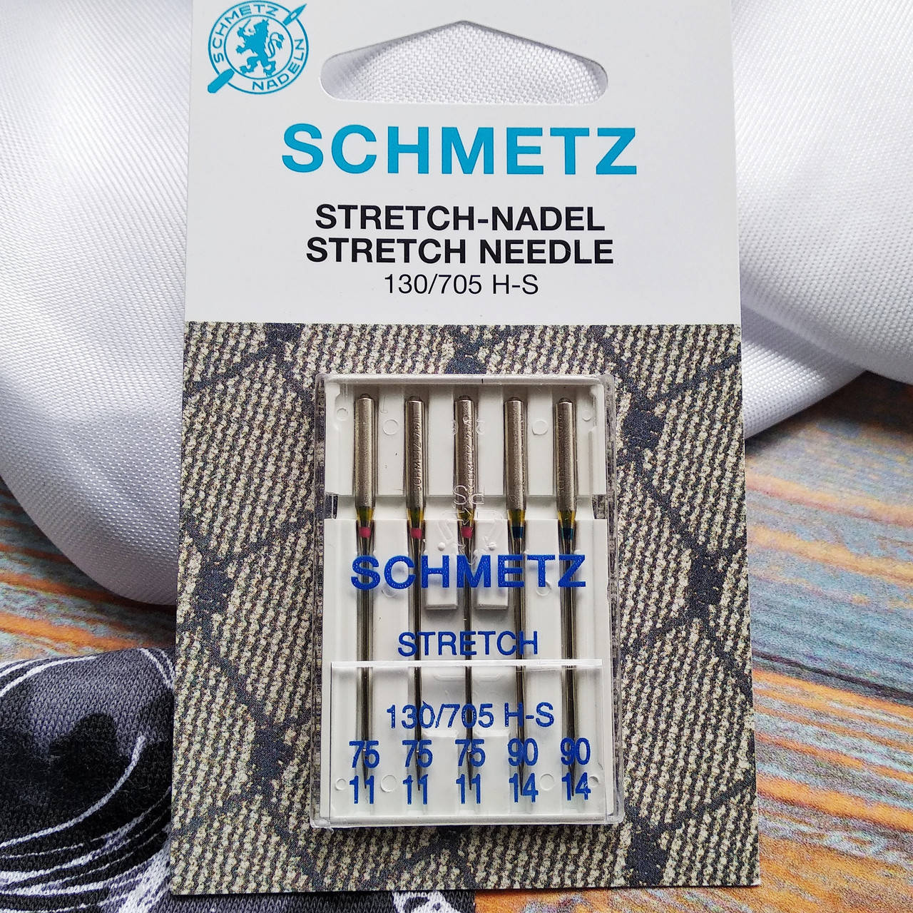 

Голки побутові, Schmetz Stretch MIX на 5 голок: 75(3); 90(2)