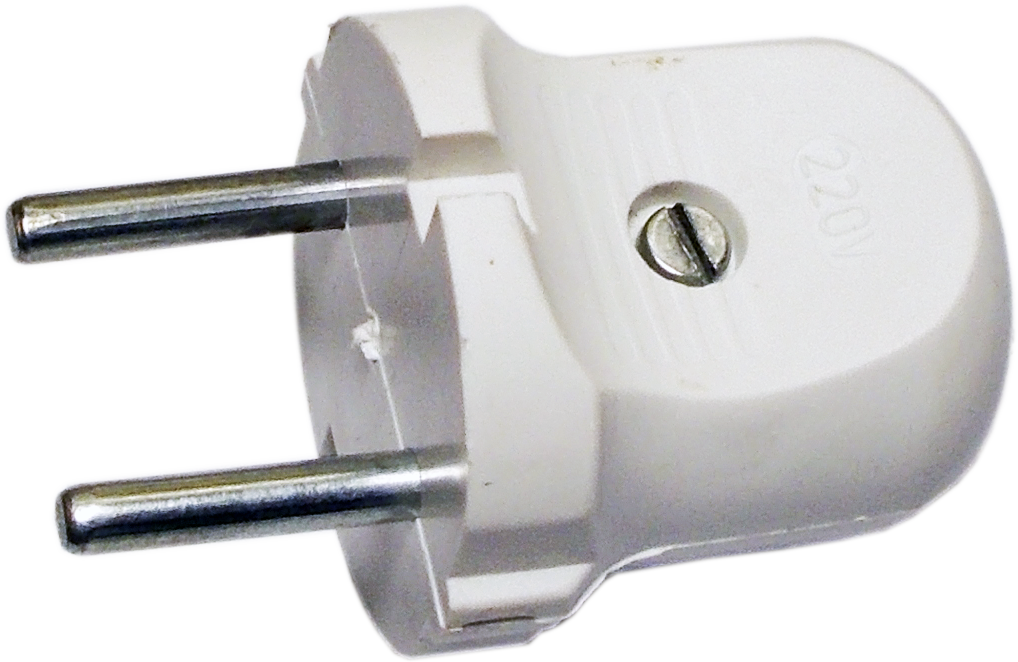 

Вилка полистирол белая "колокольчик" 6А 250В