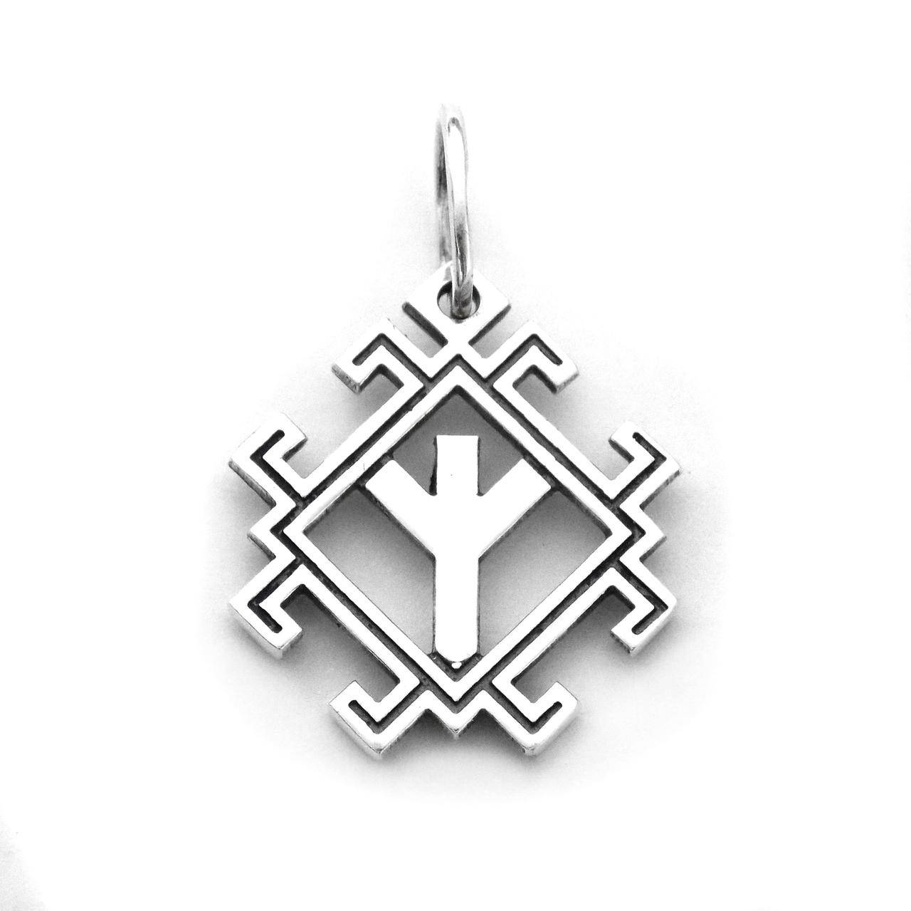 

Руна Альгиз" кельтский оберг, размер 18мм*18мм, серебро 925пробы.