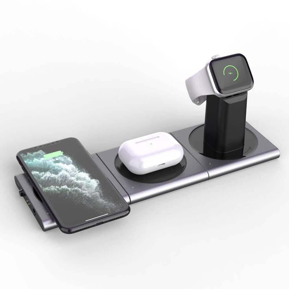 

Беспроводная зарядка 3 IN 1 WIRELESS CHARGER STATION (FOR IPHONE, AIRPODS AND APPLE WATCH)