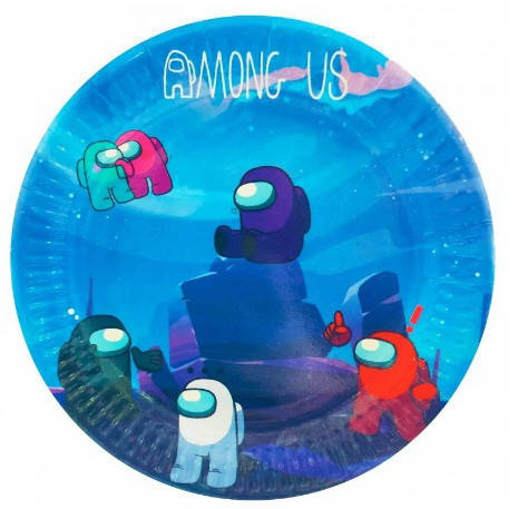 

Тарiлки святковi "Among Us". Размер: 18см. В упак: 10шт.