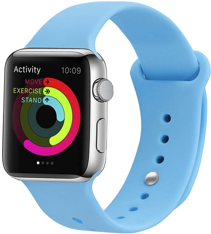 

Ремешок UWatch Silicone Strap for Apple Watch 42/44 mm Blue