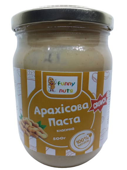 

Арахісова паста FunnyNuts класична 500 г (скло)