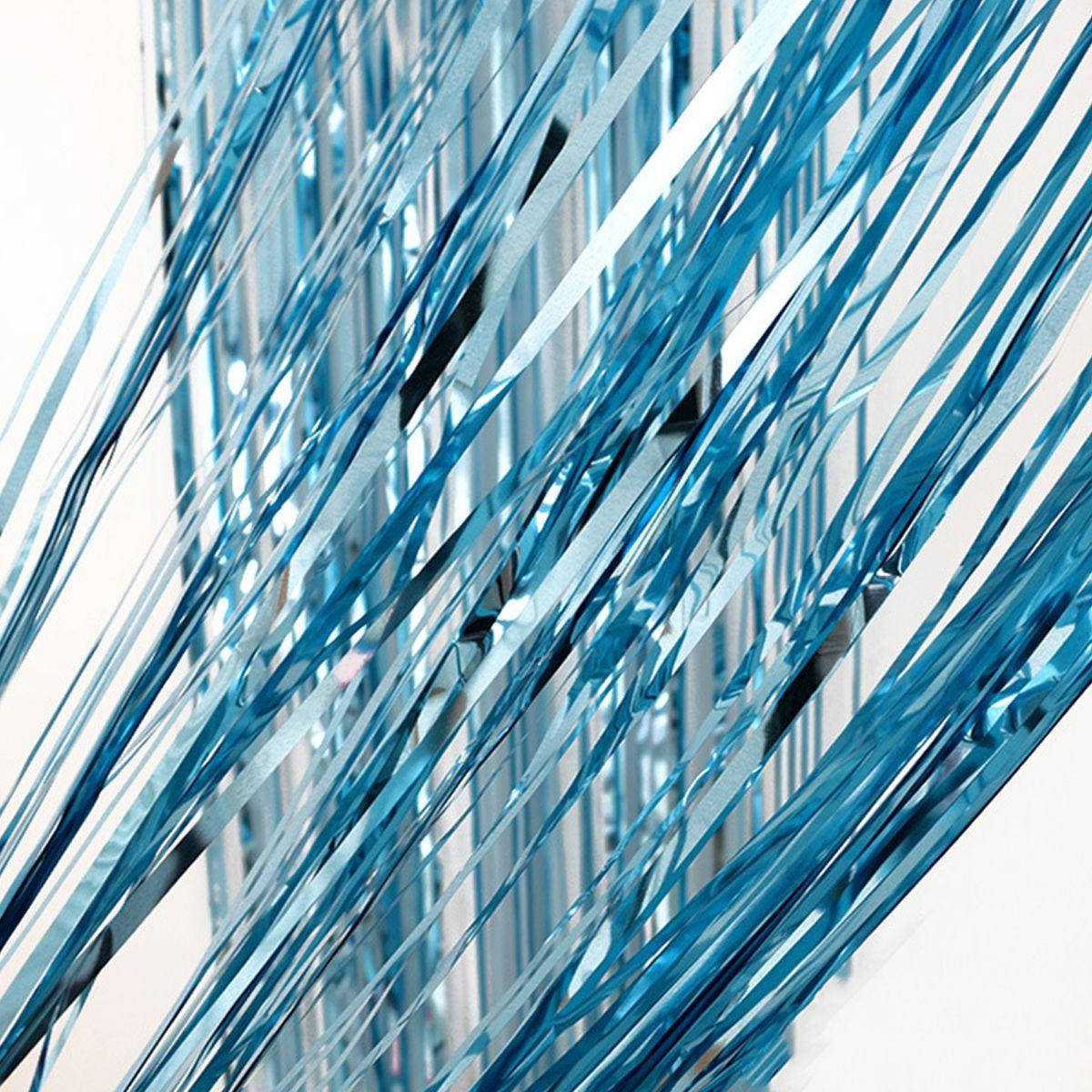 

К Гирлянда-штора, занавес вертикальная голубая 100*200 см, Разные цвета