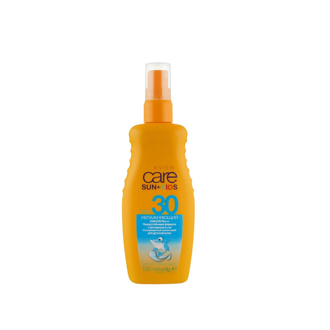

Солнцезащитный лосьон-спрей для детской кожи SPF 30 Avon Care Sun+, 150 ml