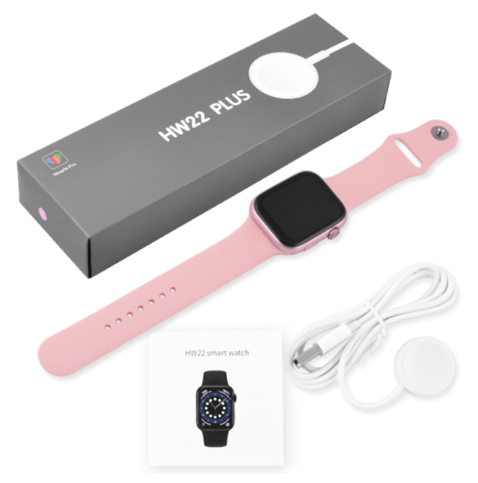 

Смарт часы Smart Watch HW-22 PLUS 6 Series женские Розовые + беспроводная зарядка