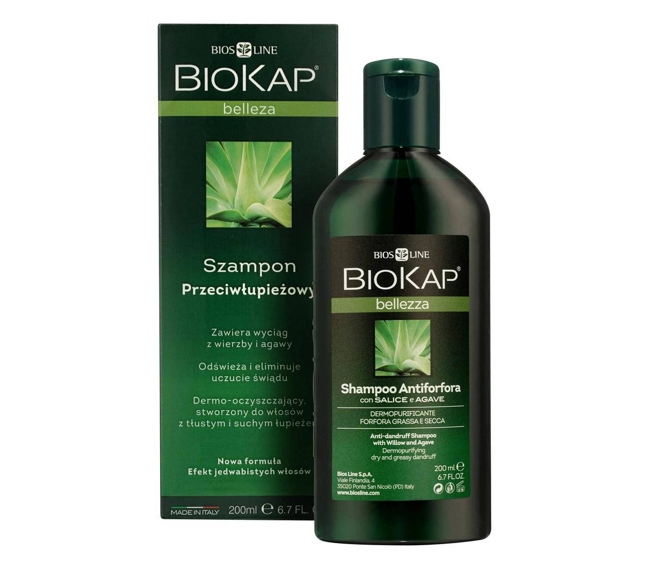 

Натуральный шампунь Biokap Bellezza от перхоти 200ml