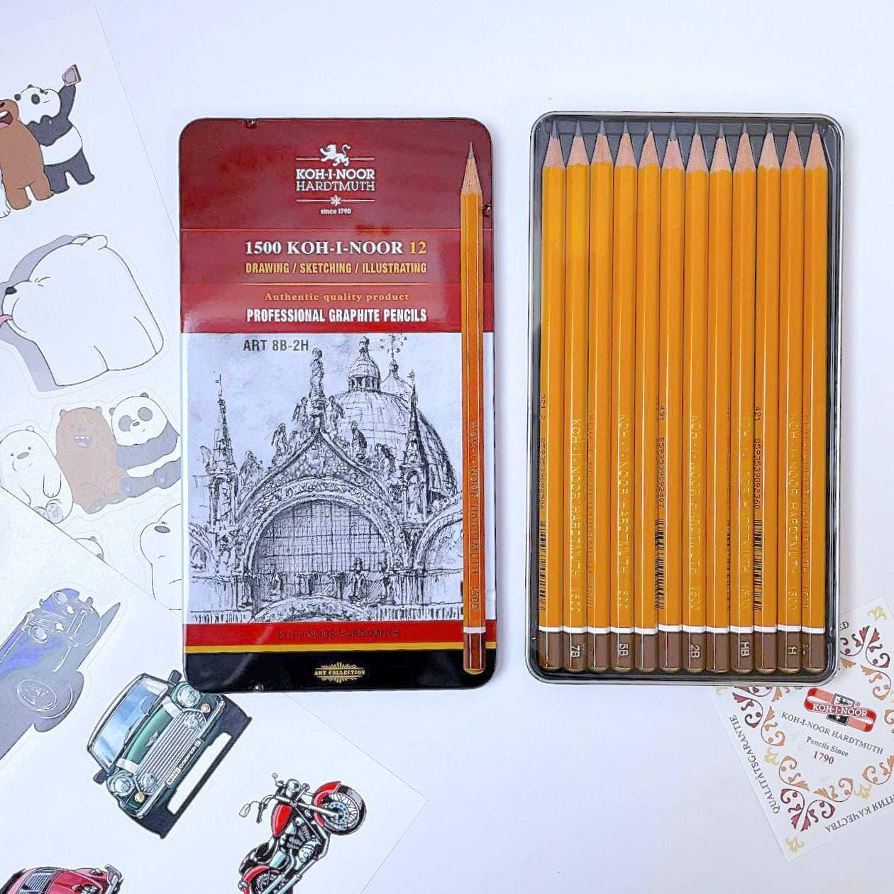 

Карандаши графитные 1500 Art, 8В-2Н, 12 шт., Черный