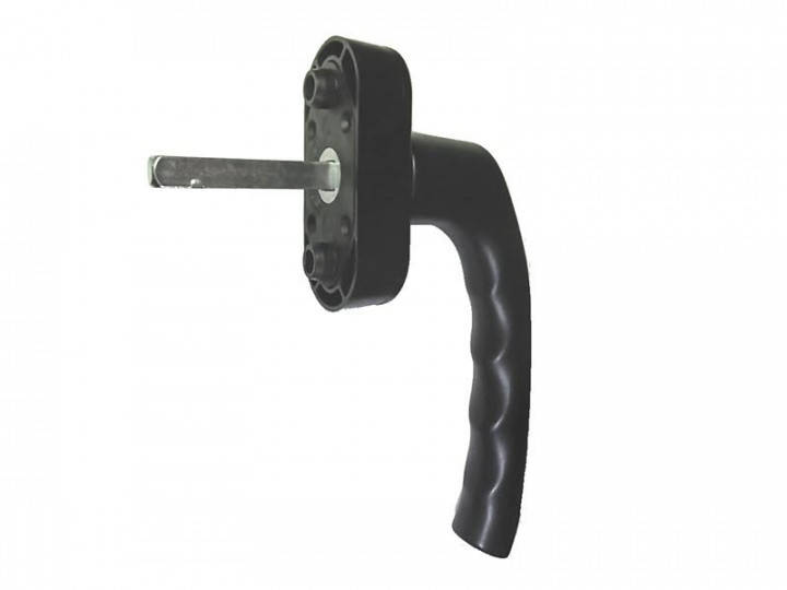 

Ручка оконная HOPPE Stuttgart Штутгарт Secustik штифт 32-42 мм фиксация 45 градусов цвет черный матовый