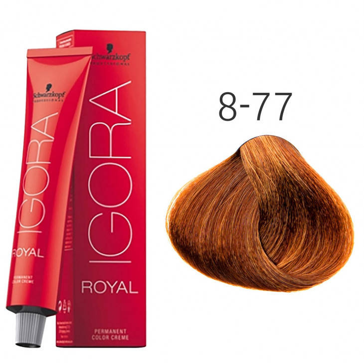 

Крем-краска для волос Schwarzkopf Igora Royal 8-77 Светло-Русый Медный Экстра 60 мл
