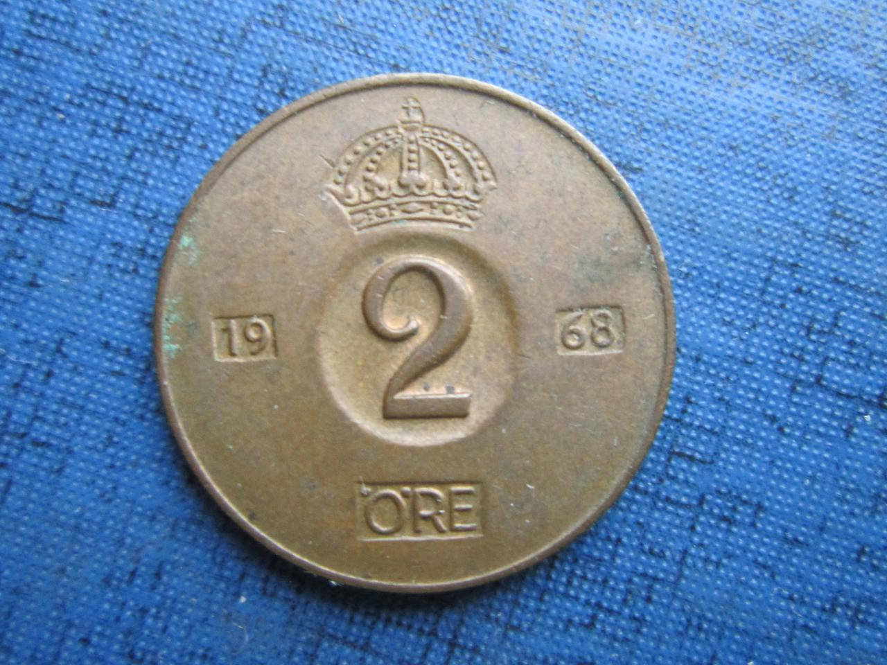 

Монета 2 эре Швеция 1964 1967 1968 три монеты цена за 1 монету