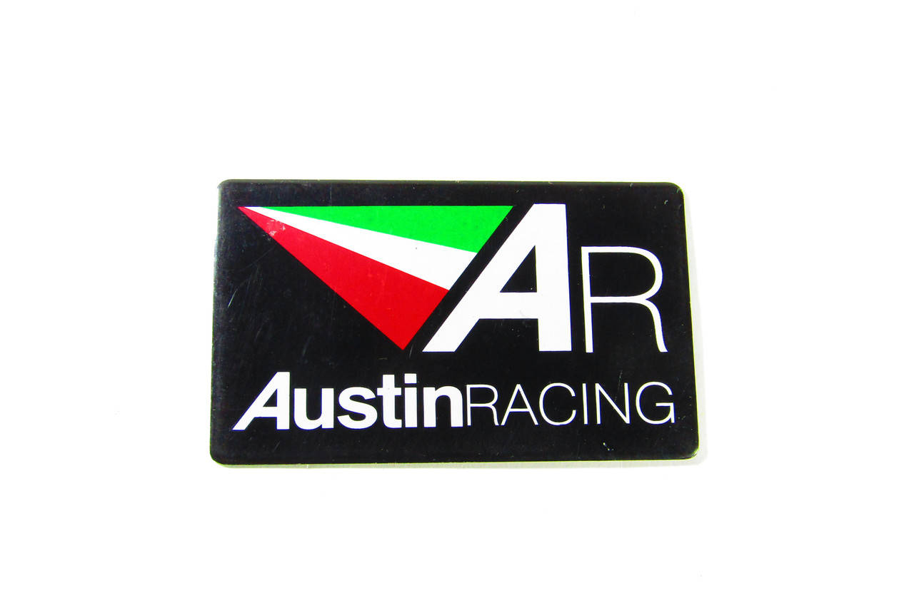 

Наклейка маталлическая на глушитель термостойкая Austin RACING выхлоп шильдик табличка