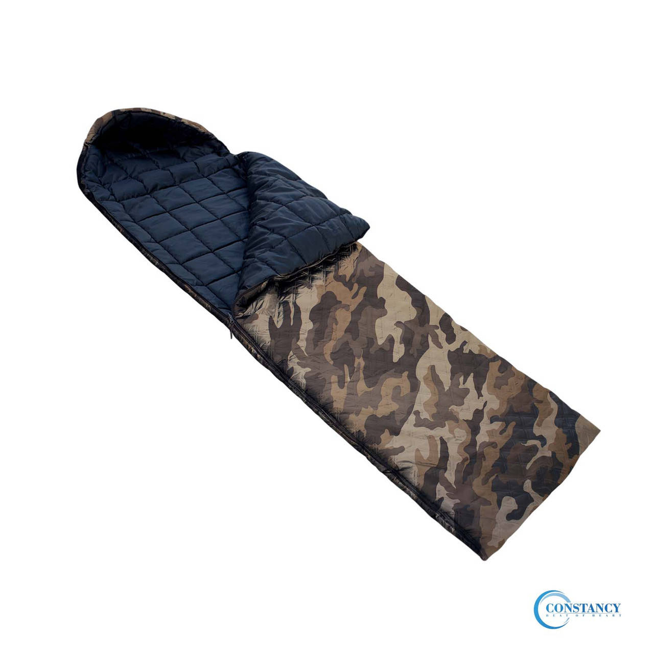 

Спальный мешок 220 х 70 см камуфляж бежевый