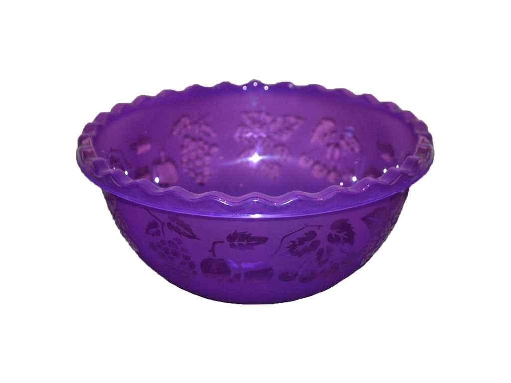 

Миска пл. харч. 3,5л для фруктів прозора фіолето ТМ AL-PLASTIK, Фиолетовый