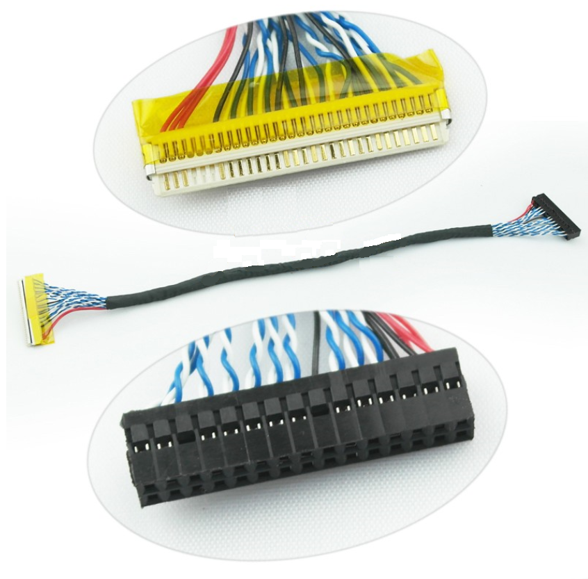 

LVDS шлейф FIX-30P-D8 2ch 8bit 30pins 250 мм для ЖК-дисплея матрицы