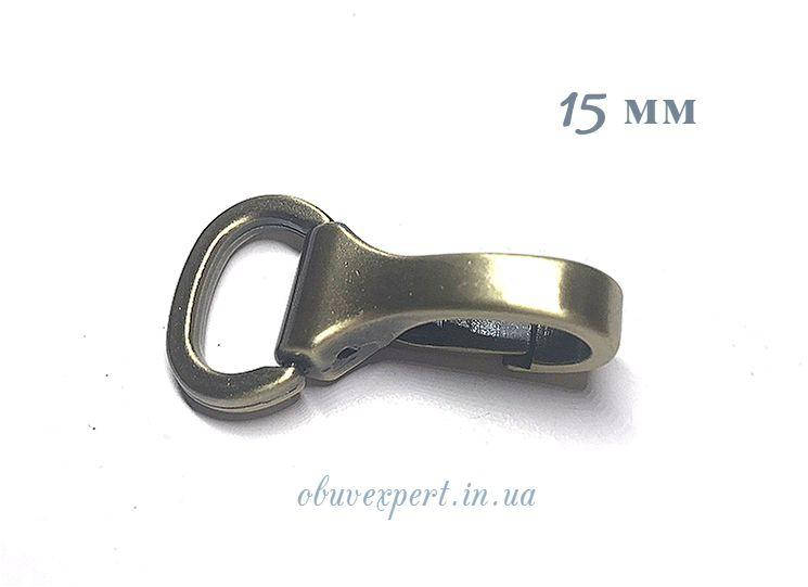 

Карабін сумочний 15 мм Антик