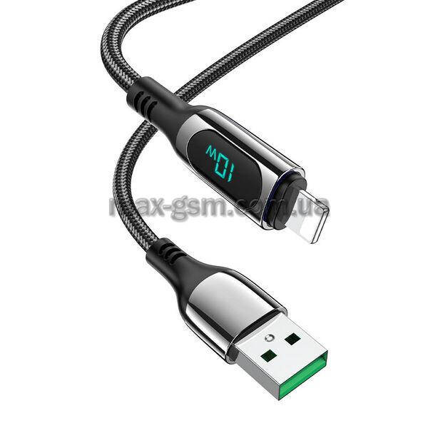 

USB кабель Hoco S51 Extreme Lightning black, Черный