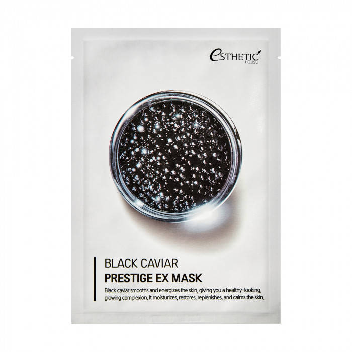 

Увлажняющая тканевая маска на основе экстракта черной икры Esthetic House BLACK CAVIAR PRESTIGE EX MASK