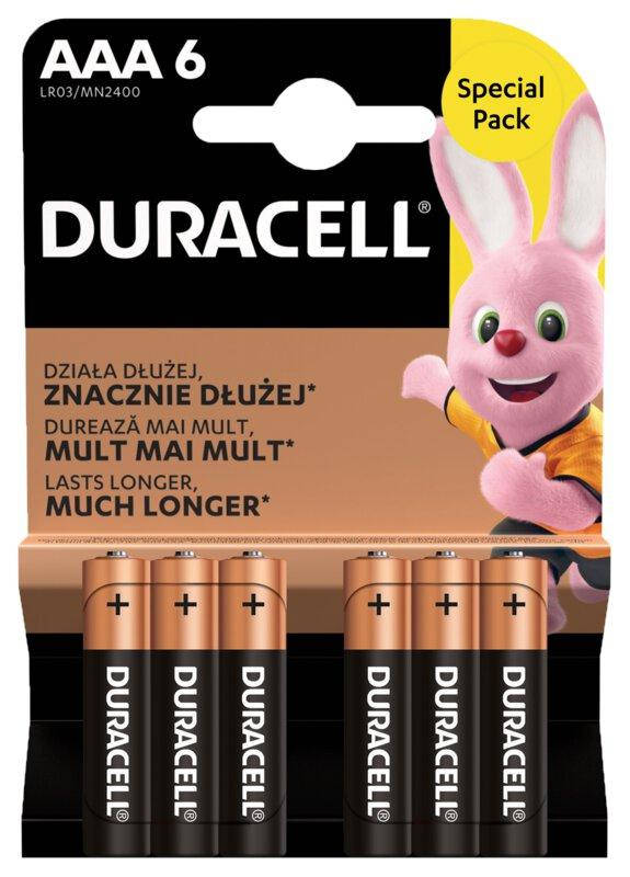 

Батарейка щелочная Duracell Duralock Basic, AAA/LR03, 1.5V, блистер 6шт
