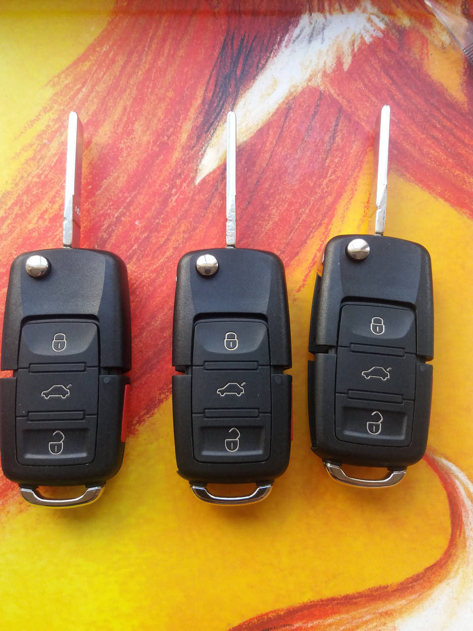 

Корпус выкидного автоключа для SKODA (шкода) 3 - кнопки без лезвия HU66