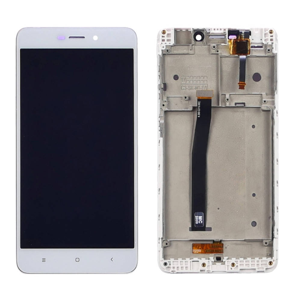 

Дисплей для Xiaomi Redmi 4A с белым тачскрином и корпусной рамкой, Белый