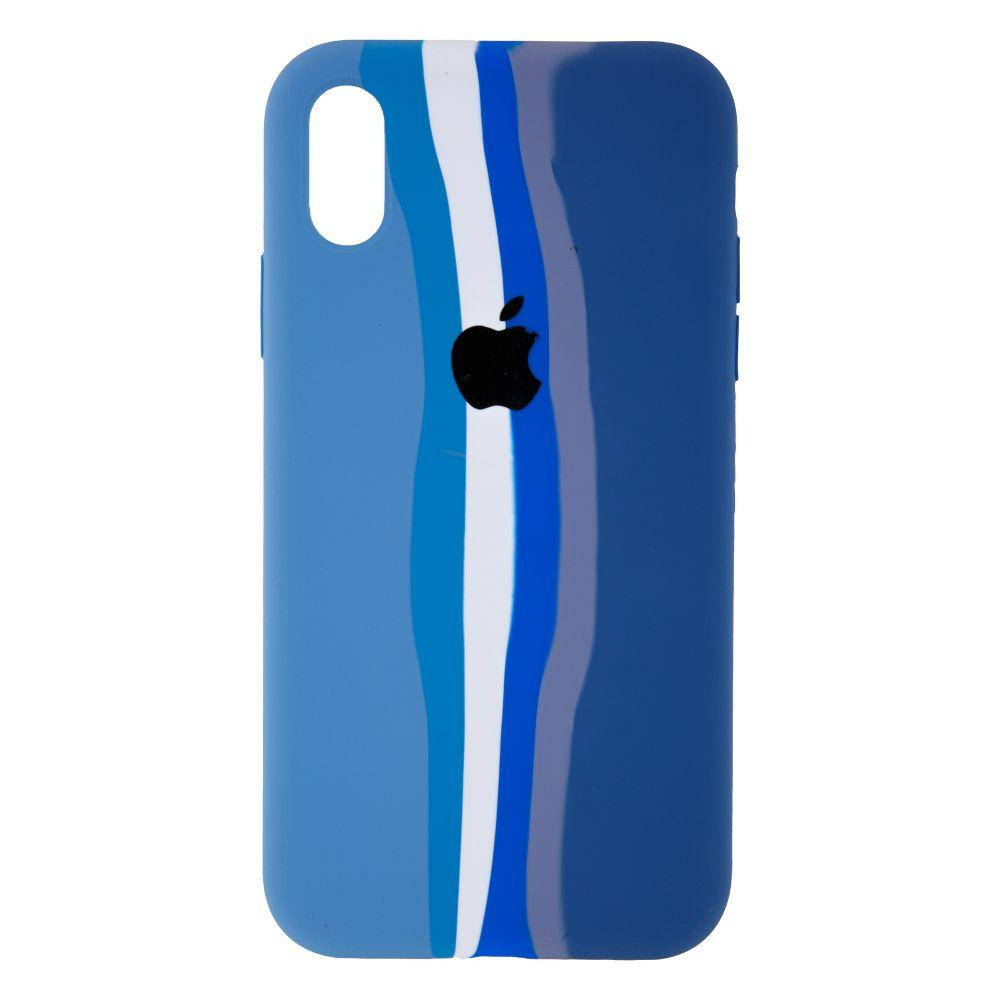 

Чехол на Iphone XR Айфон XR Силиконовый с микрофиброй Rainbow (3 цвета) 05