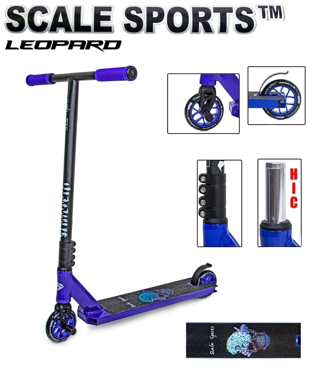 

Трюковой самокат Scale Sports LEOPARD + ПЕГИ, Синий