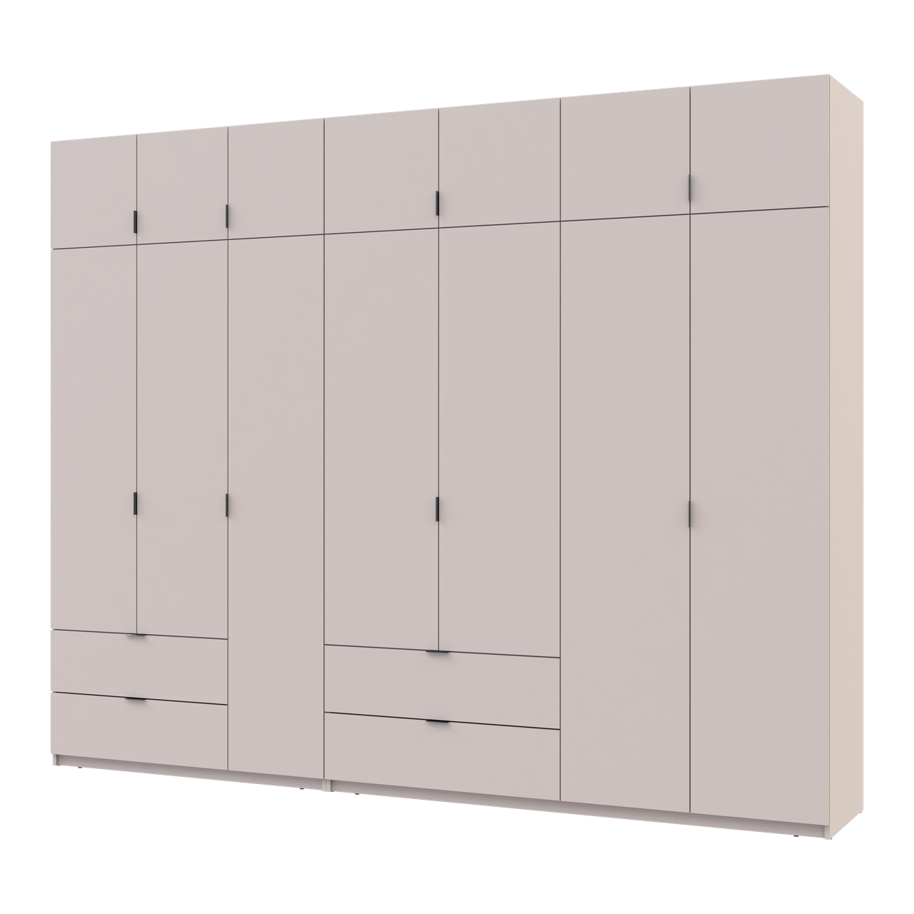 Розпашна Шафа для одягу Doros Лукас Кашемір 3+4 ДСП 300х50х240 (42005132)