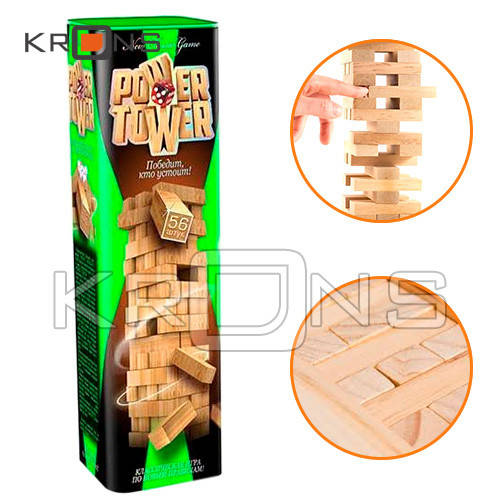 

Настольная игра Дженга Башня Jenga Power Tower Джанга PT-01 56 брусков