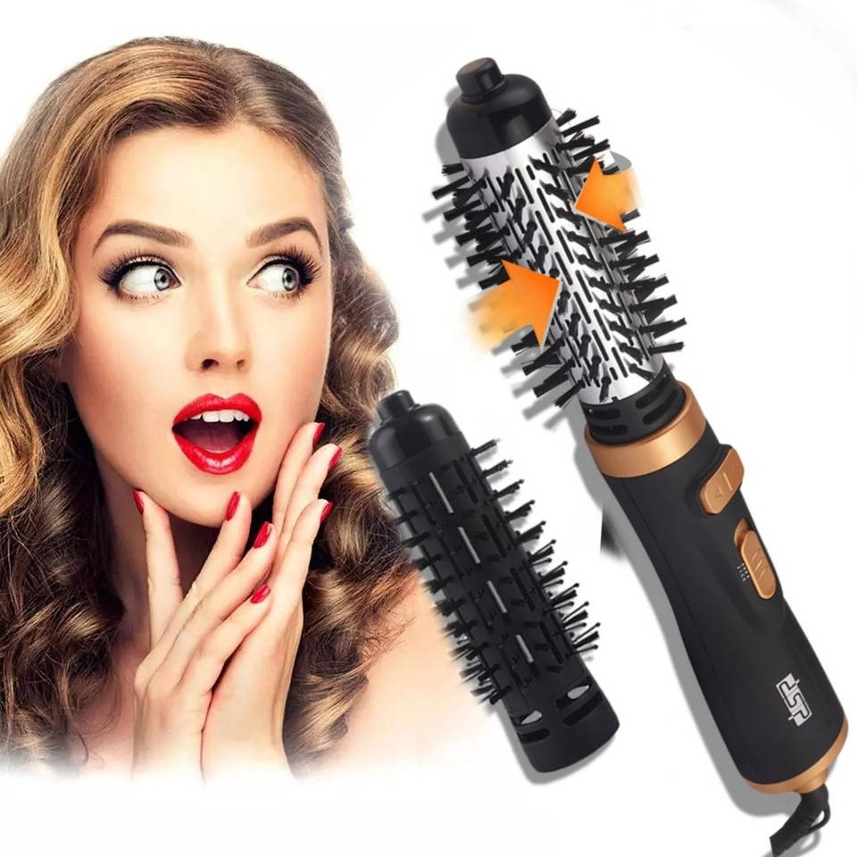

Вращающаяся воздушная щетка расческа DSP 50046 2 в 1- плойка для волос мультистайлер фен