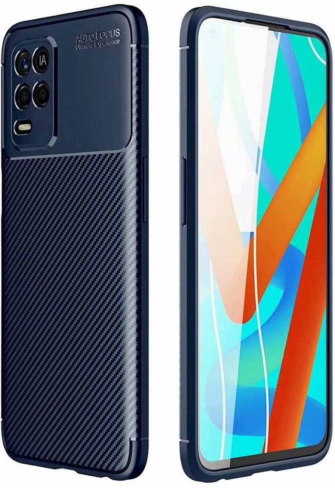 

Чехол накладка Autofocus Carbon Realme 8 Pro Синий