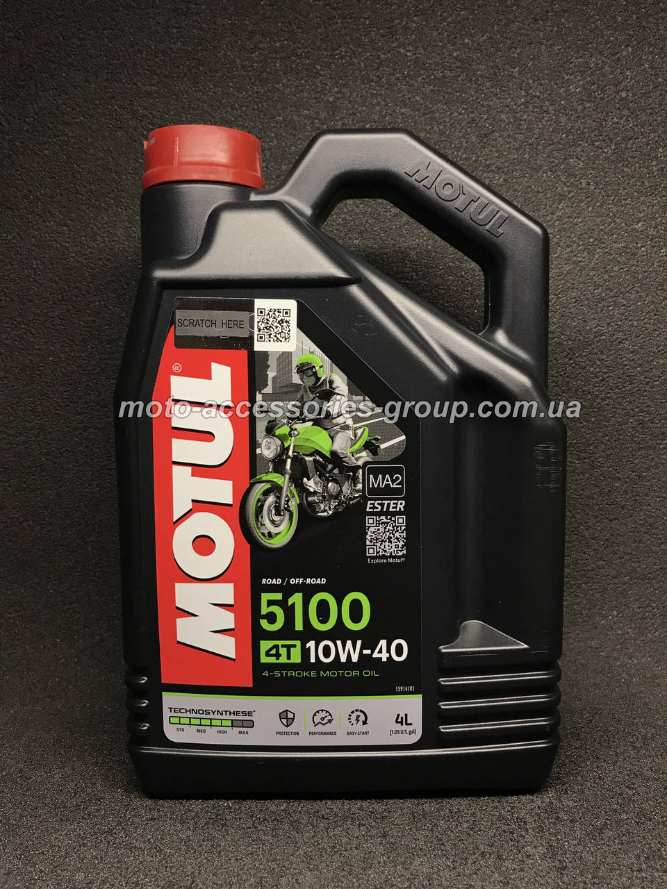 

Моторное масло Motul 5100 10W40 4T 4L на мотоцикл