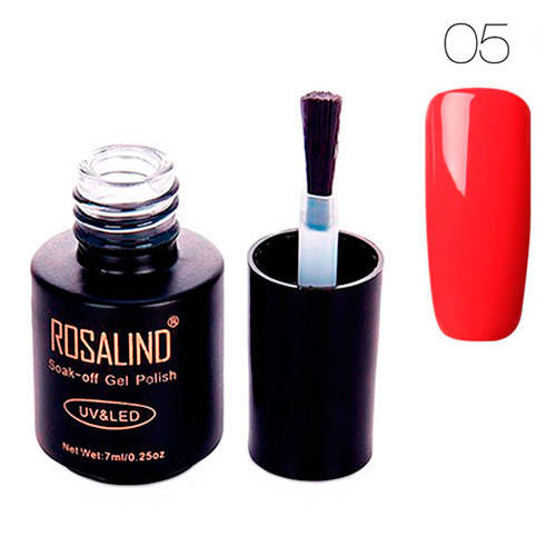 

Гель-Лак Для Ногтей Маникюра 7Мл Rosalind, Шеллак, 05 Красный