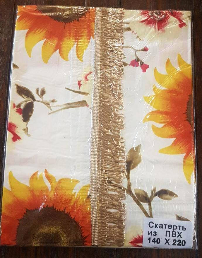 

Скатерть ПВХ на основе "Бахрома" 140х220, Разные цвета