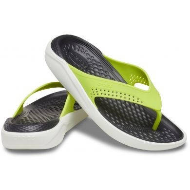 

Женские кроксы Crocs LiteRide Flip Lime/White w8(38)