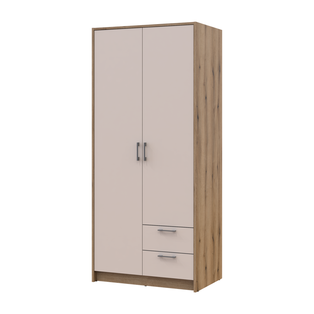 Розпашна Шафа для одягу Doros Ронді Дуб Артізан/Кашемір 2ДСП 82х52х195 (80737805) 2