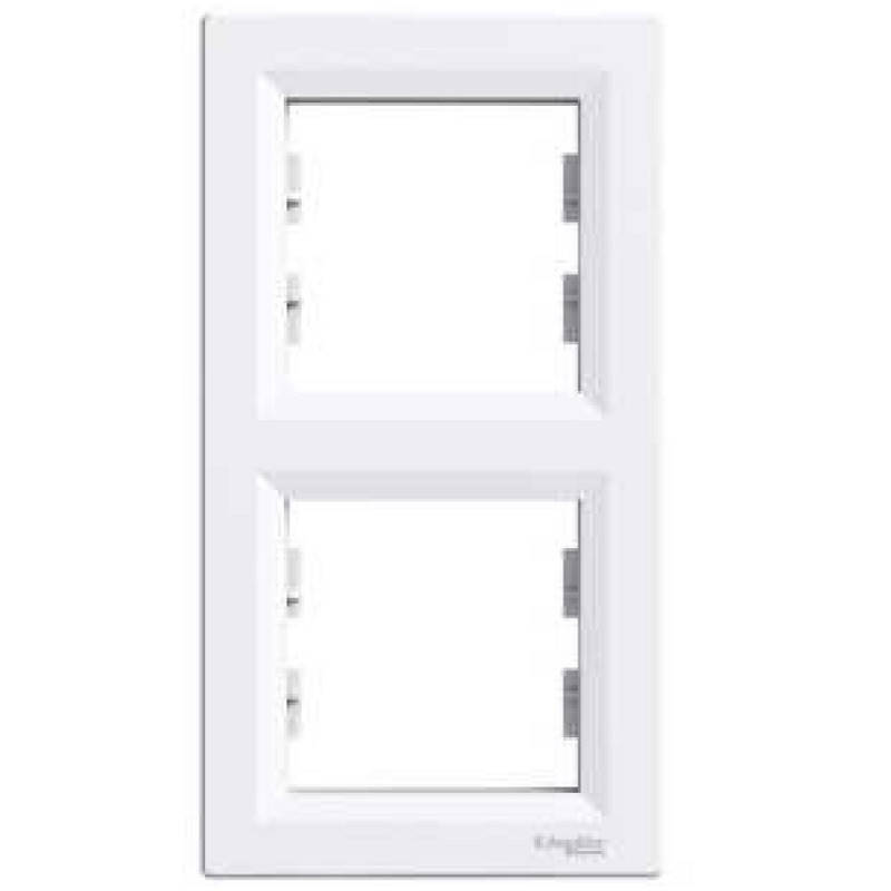 

Рамка Asfora EPH5810221 бел. 2 поста вертикальная Schneider Electric