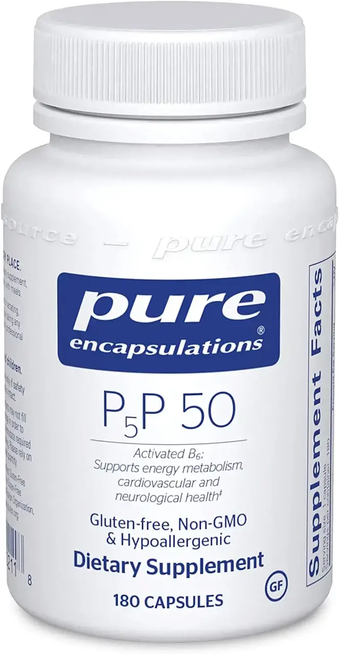 

P5P 50 (activated vitamin B6), Pure Encapsulations, 160 mg, 180 caps (PE-00211)