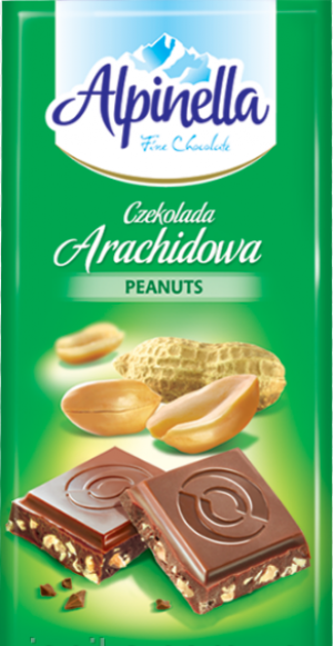 

Шоколад молочный с арахисом Alpinella Arachidawa 90гр.
